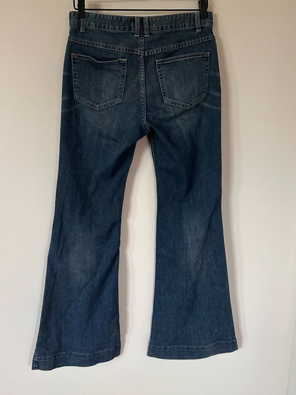 FREE PEOPLE FLARE BELLBOTTOM FLAP POCKET SAILOR DENIM JEANS